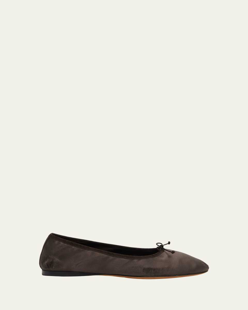 Awar Silk Bow Ballerina Flats